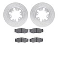 Dynamic Friction Co 7502-67272, Rotors-Drilled and Slotted-Silver with 5000 Advanced Brake Pads, Zinc Coated 7502-67272